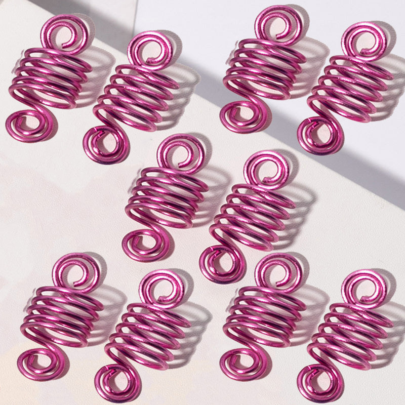 Spiral Hair Beads Cuffs Braiding Beard Bead
