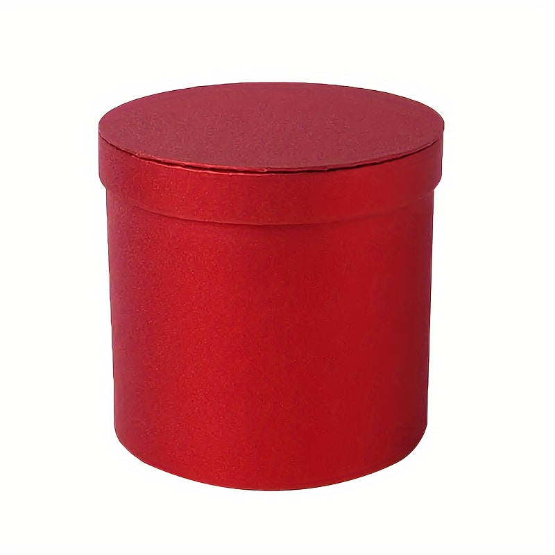 1pc Round Flower Bucket Cardboard Flower Box Bouquet Packaging Florist Supplies