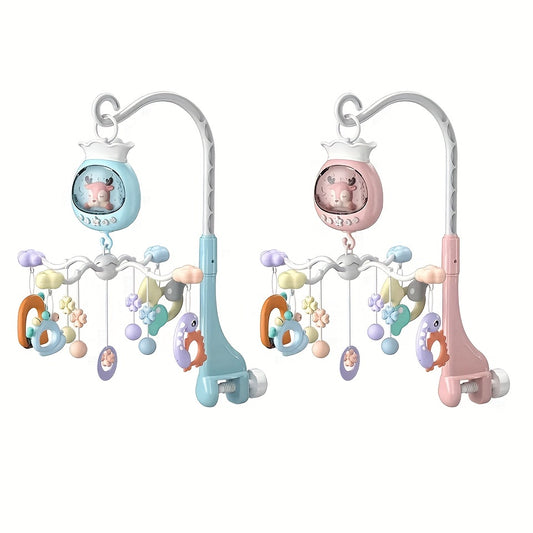 Baby Crib Mobile Hanging Animals Rattle Toy with Music and Lights