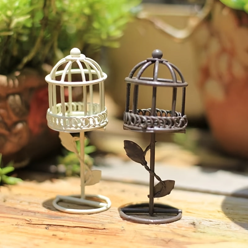 Mini Dollhouse with Bird Cage & Ornament for Christmas Display
