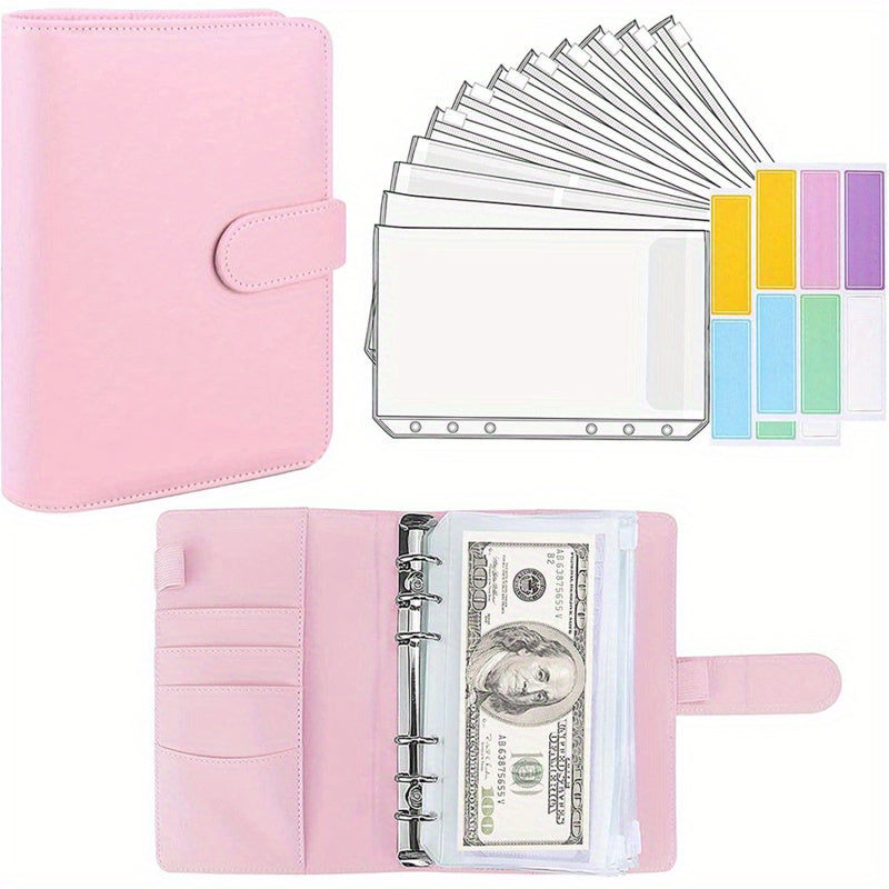 Deluxe Macaron PU Leather Loose Leaf Notebook Set