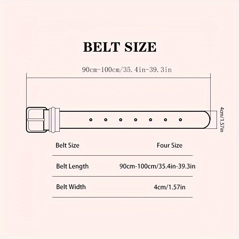 Men's Heavy Duty Web Belt Solid Color Hole Buckle Waist Strap