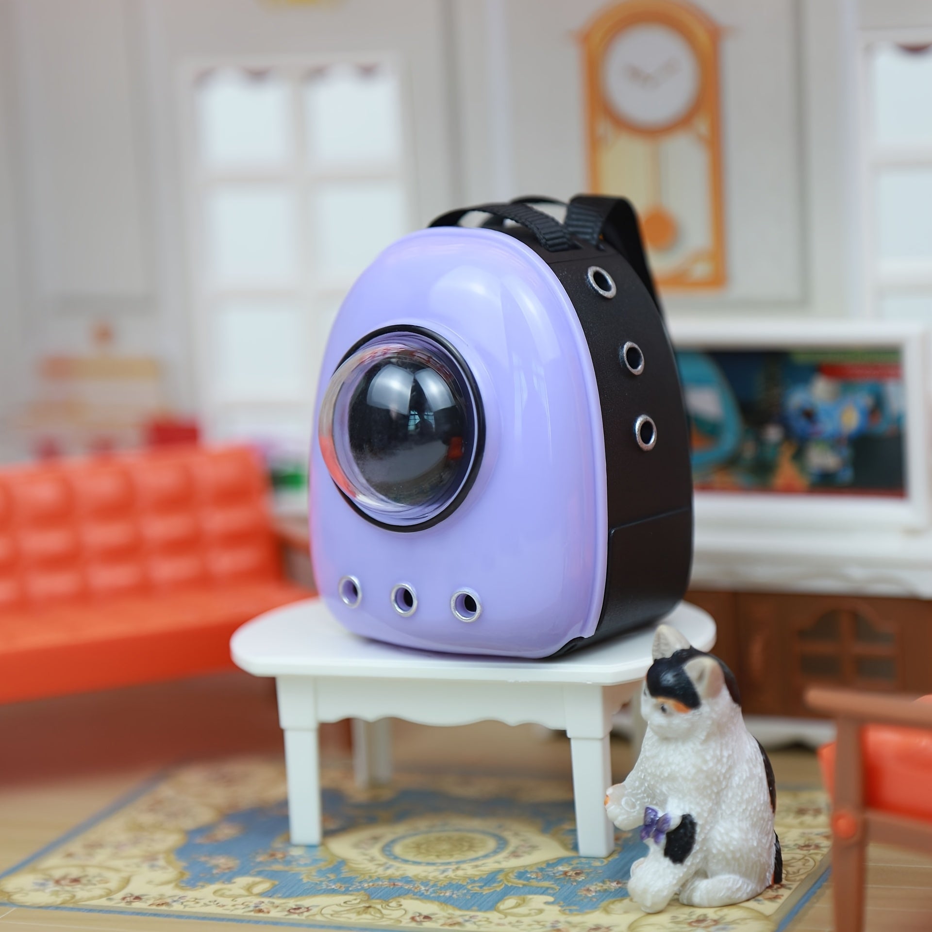 Mini Cat Bag Simulation Mini Cat Model Pet Space Bag Doll House Accessories