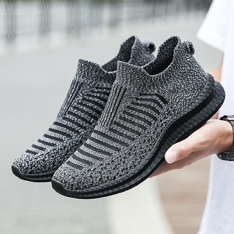 Men's Lightweight Knit Running Shoes Outdoor Walking Sneakers
