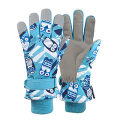 Kids Winter Ski Gloves Warm Windproof Non-slip Thickened Gloves