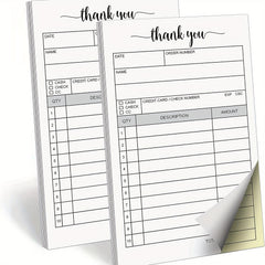 2 pack Thank You Receipt Book 50sets