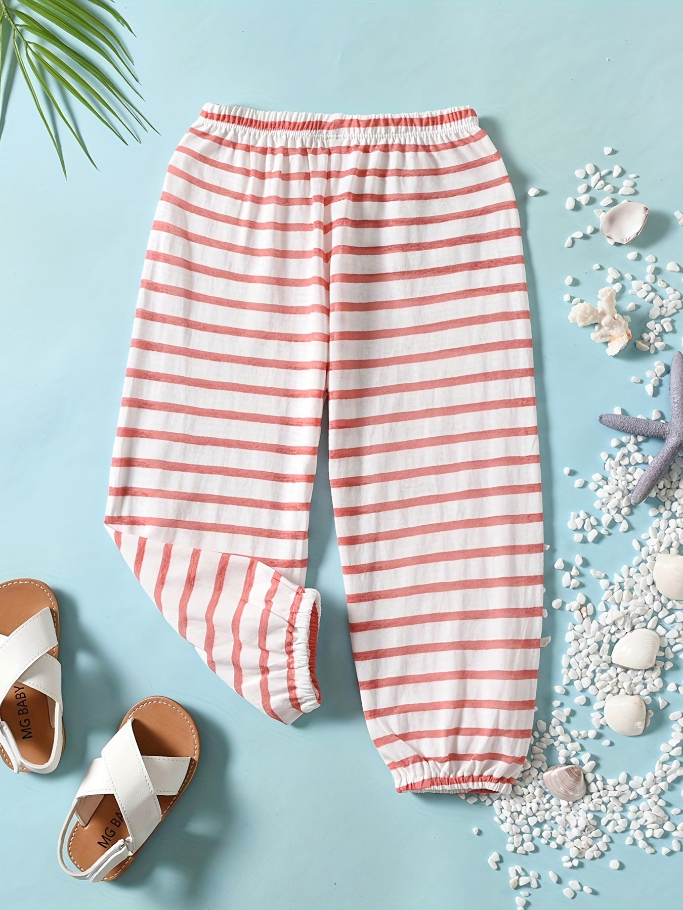 Striped Graphic Jogger Pants for Toddler Girls