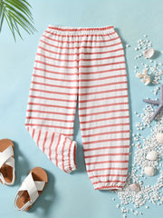 Striped Graphic Jogger Pants for Toddler Girls