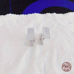925 Silver Button Cufflinks Wedding Suit Gift For Men