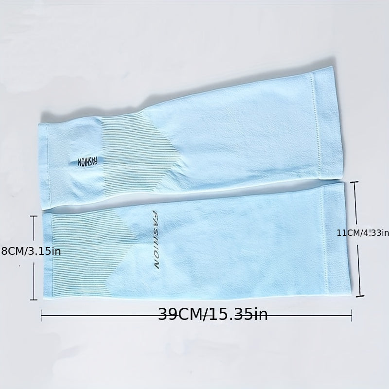 Summer Sunscreen Sleeve Solid Elasticity Cycling Fingerless Fishing Ice Sleeve