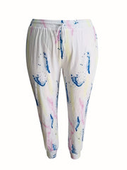 Women's Plus Tie Dye Hoodie & Pants Set