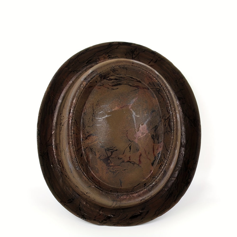 Men Fedora Hat Flat Pork Pie Hat Gentleman Dad Bowler