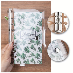 Clear PVC A6 Binder Cover 6 Ring Refillable Planner Journal with Key Chain