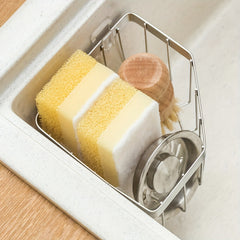 Stainless Steel Triangular Rag Corner Drain Rack Sink Sponge Storage