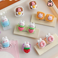 2pcs Cartoon Push Clip Student Test Paper Storage Clip Small Dovetail Clip