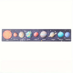 Wooden Solar System Puzzle Matching Board Educational Toy