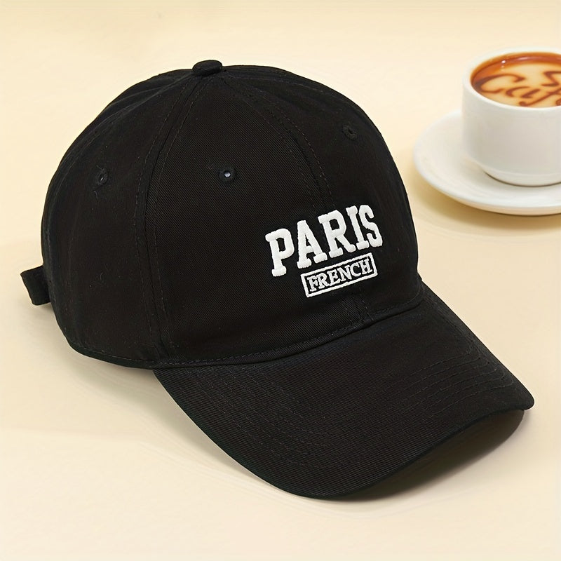 Paris Embroidery Baseball Cap Solid Casual Golf Sports Hat Unisex Dad Hats