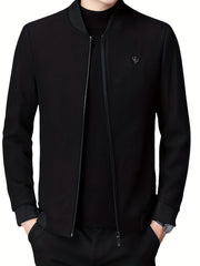 Men's Woolen Coat Casual Long Sleeve Cotton Thickened Jacket