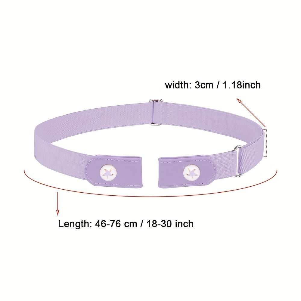 Stylish Rose Heart Crystal Decor Invisible Elastic No Show Belt