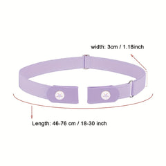 Stylish Rose Heart Crystal Decor Invisible Elastic No Show Belt