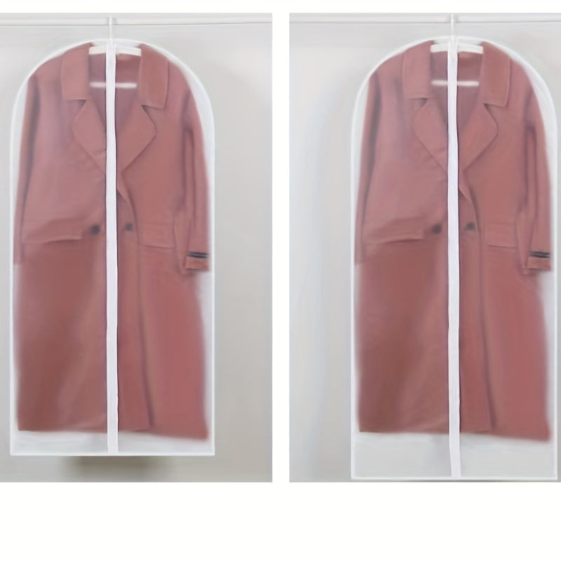 5 PCS Pack Hanging Garment Bags Suit Bag Dress Bag Dust Cover Clear Storage Bags