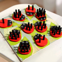 Ladybug Wooden Stacking Game Counting Math Toy Colorful Educational Toy