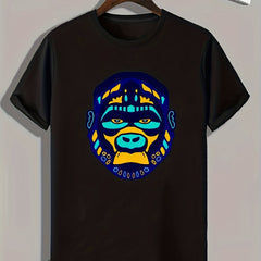 Monster Print Men's Graphic T-shirt for Summer