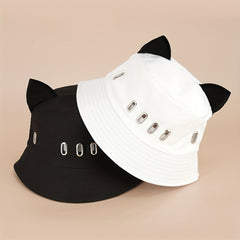 Cat Ears Couple Bucket Hat Lightweight Fisherman Cap