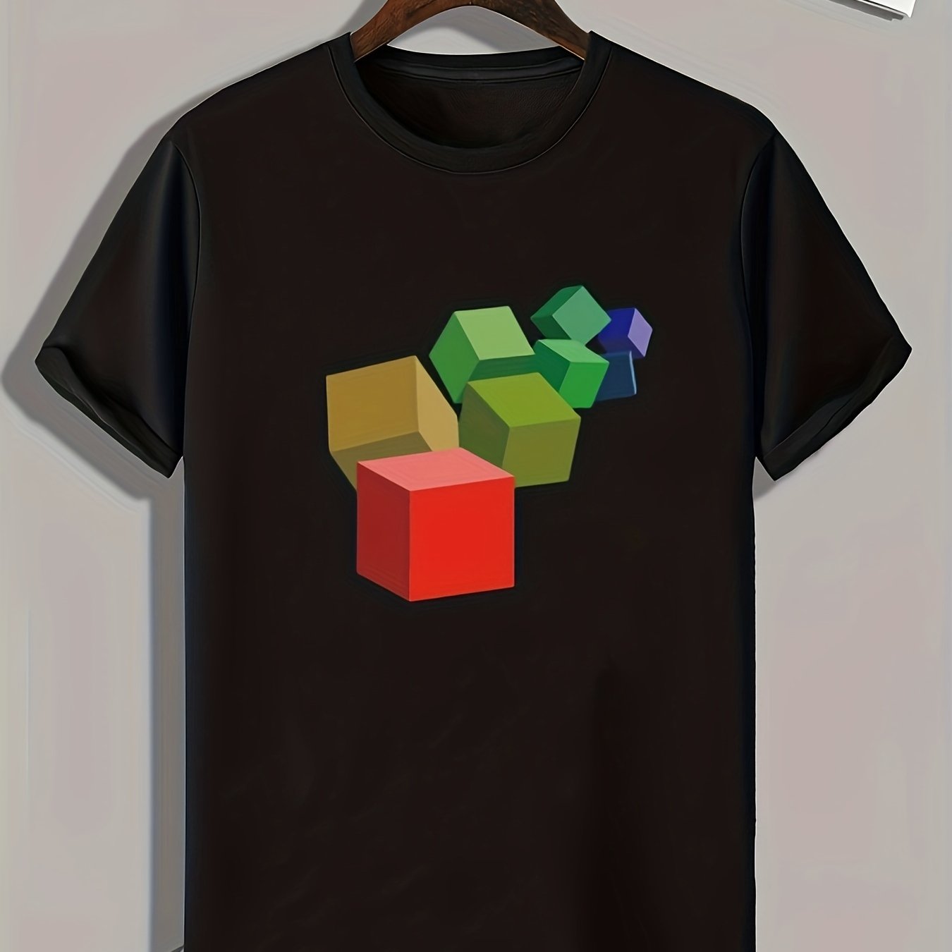 Geometric Pattern Print Men's Sports T-shirt