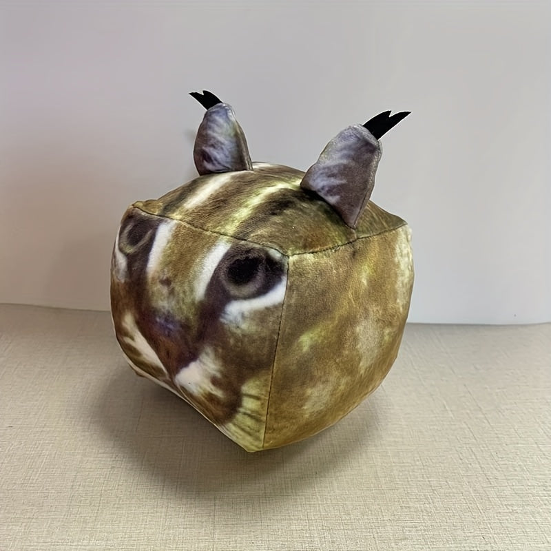 Caracal Cat Cube Body Pillow Soft Plushies Stuffed Animal Throw Pillow Doll Toy