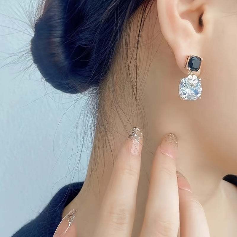 Zircon Asymmetric Earrings, Personalised Design