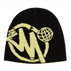 Jacquard Y2K Beanie Cap Hip Hop Knitted Hat