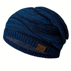 Men's Windproof Fleece Woolen Pullover Hat for Daily Use