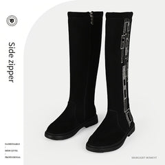 TARANIS Girls Side Zip Knee High Winter Boots