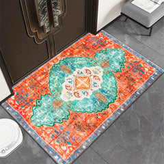 Red Persian Area Rug Retro Cashmere Carpet