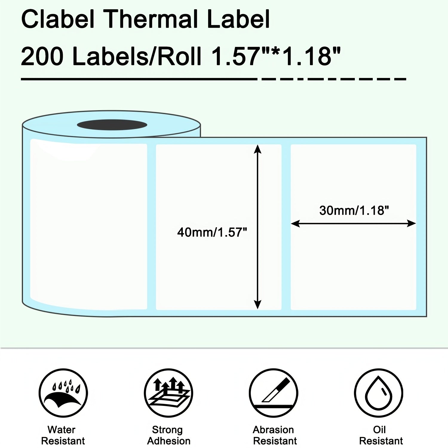 Thermal Label Paper for Clabel 220B Printer 40x30mm