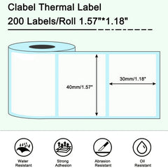 Thermal Label Paper for Clabel 220B Printer 40x30mm