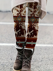  Geometric Print Tie Dye High Rise Skinny Pants