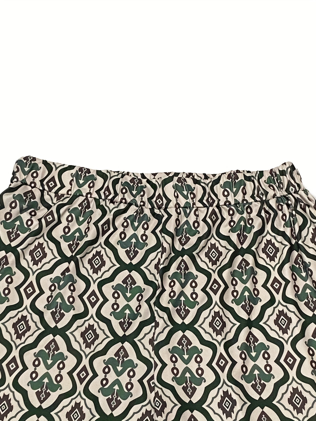 Floral Print Wide Leg Boho Pants with Pockets