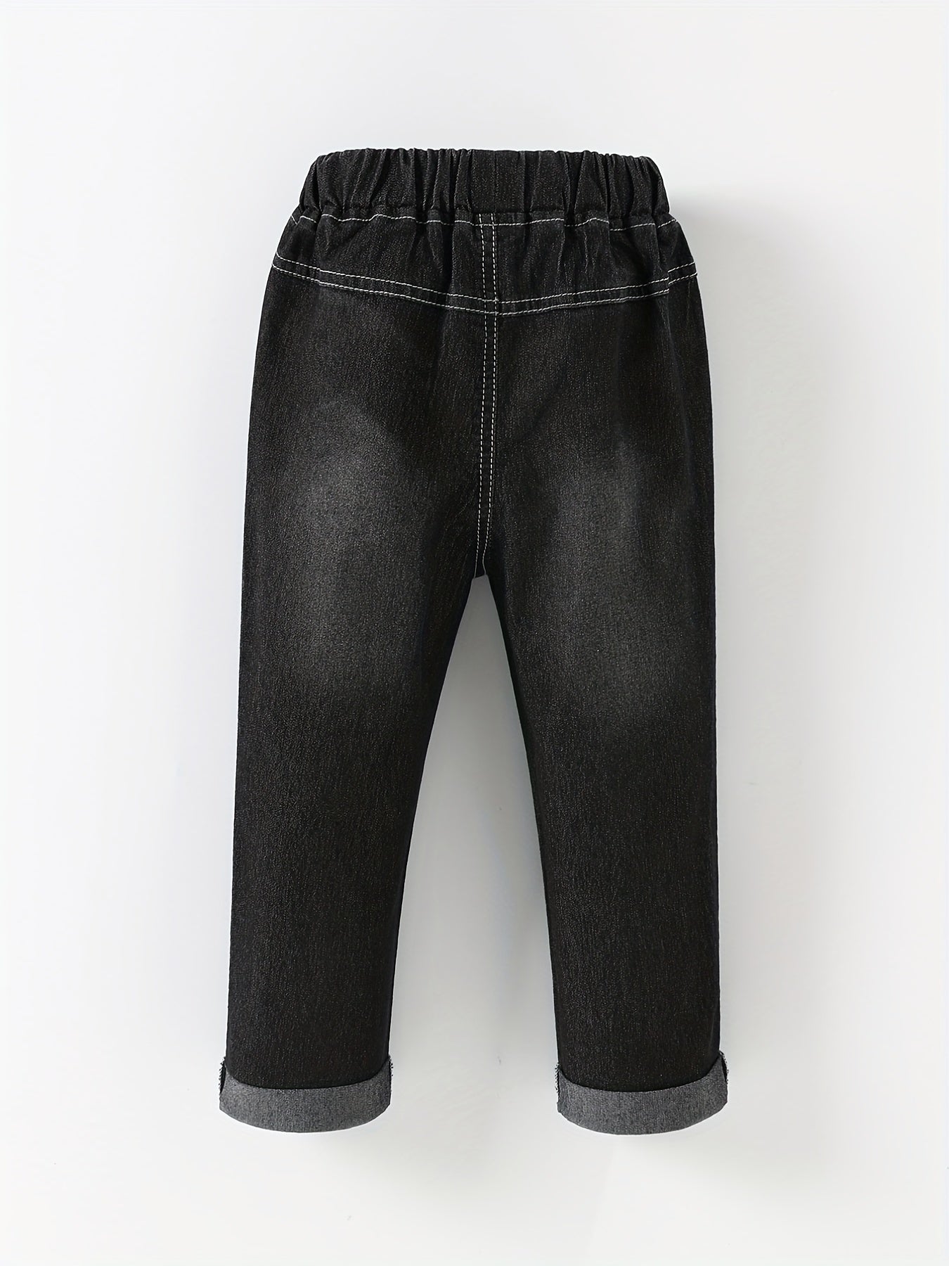 Toddler Boys Stretch Denim Jeans Elastic Waist Kids Clothes