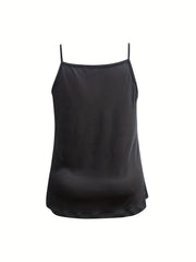  Sunflower Print Chain V Neck Cami Top