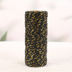 50m Colorful Golden Silk Cotton Rope DIY Gift Bouquet Decoration