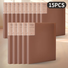 15pcs Retro Info Book A4 Size Brown Waterproof Material Test Paper Storage Bag