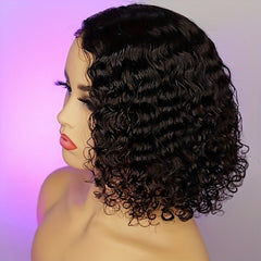 Shoulder Length Bob Wig with Lace Detailing
