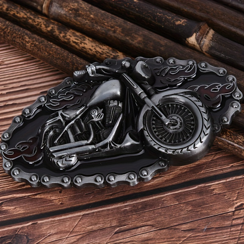 Motorcycle Denim Alloy Belt Buckle Vintage Style