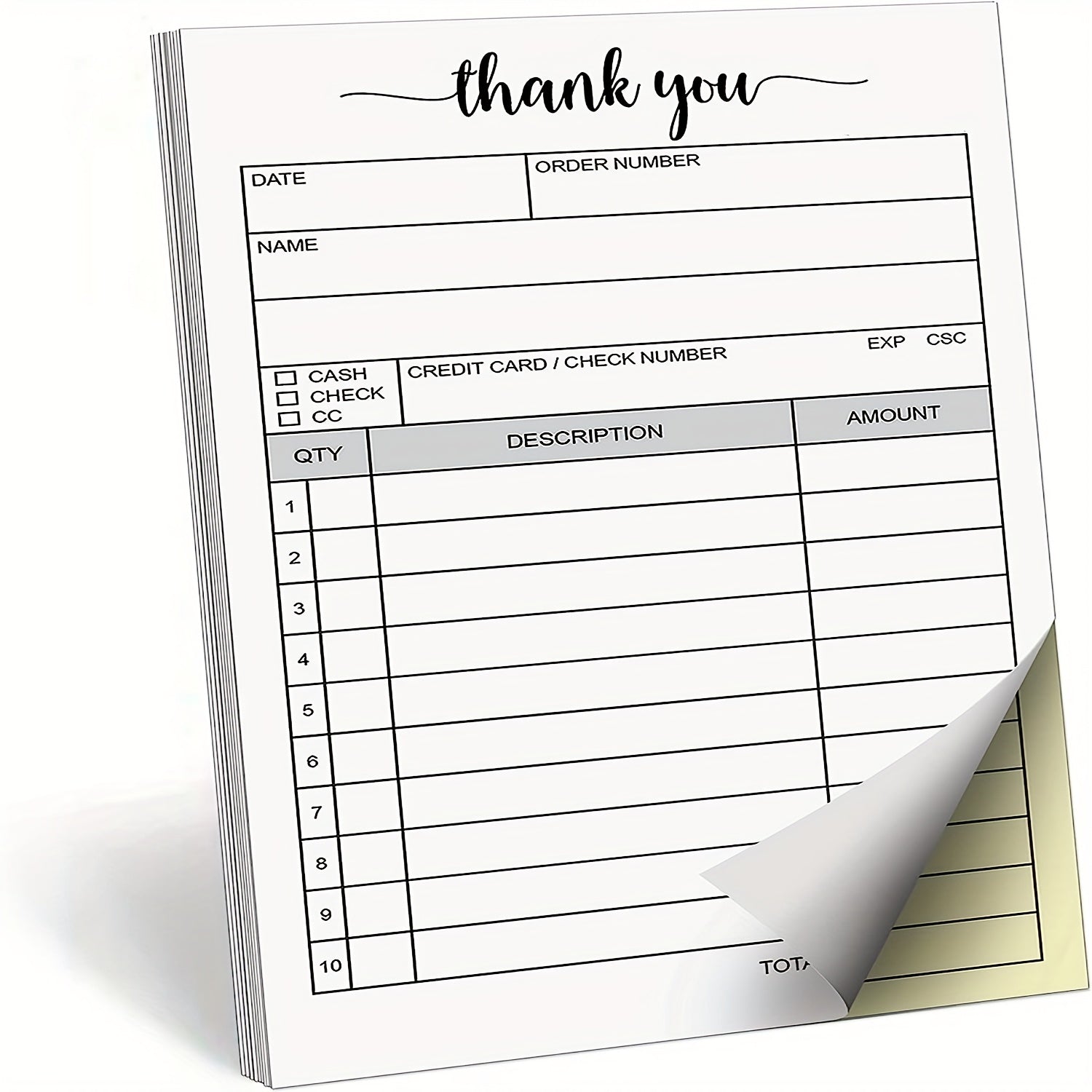 2 pack Thank You Receipt Book 50sets