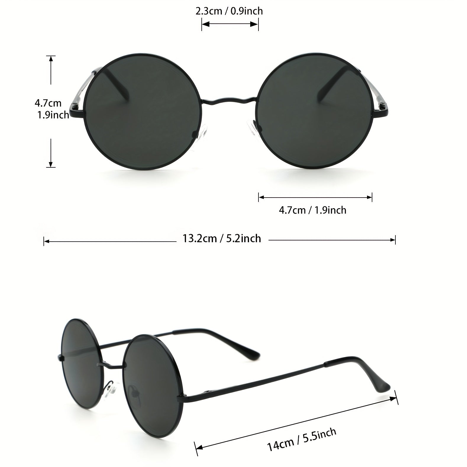 Vintage Cat Eye Sunglasses Metal Frame UV400