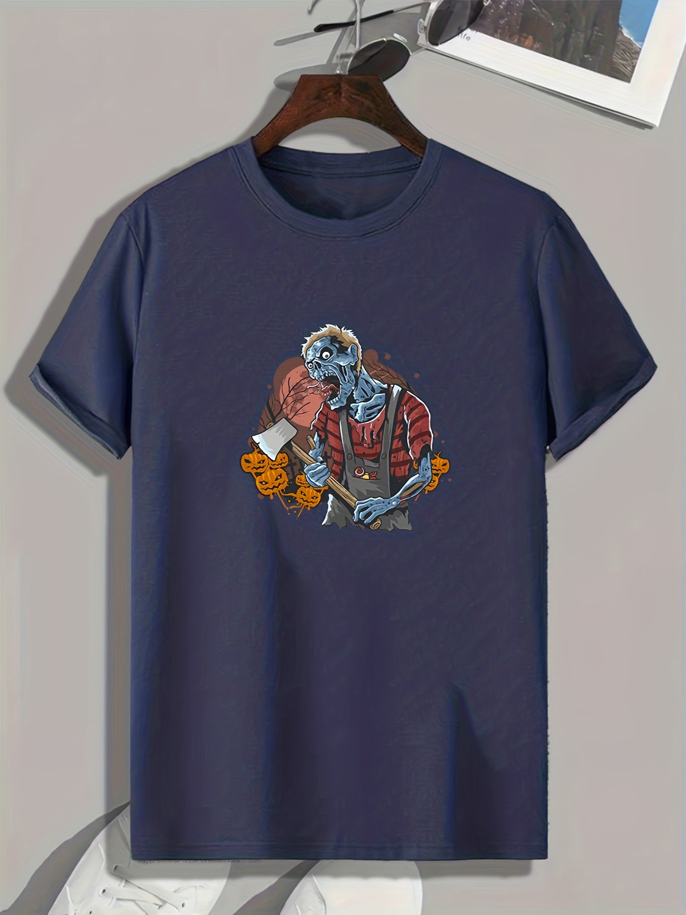 Monster Halloween Print Men's Graphic T shirt - Casual Comfy Tee