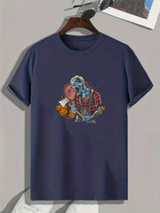 Monster Halloween Print Men's Graphic T shirt - Casual Comfy Tee