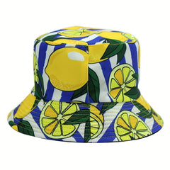 Fruit Pattern Print Bucket Hat Men's Summer Outdoor Sun Hat